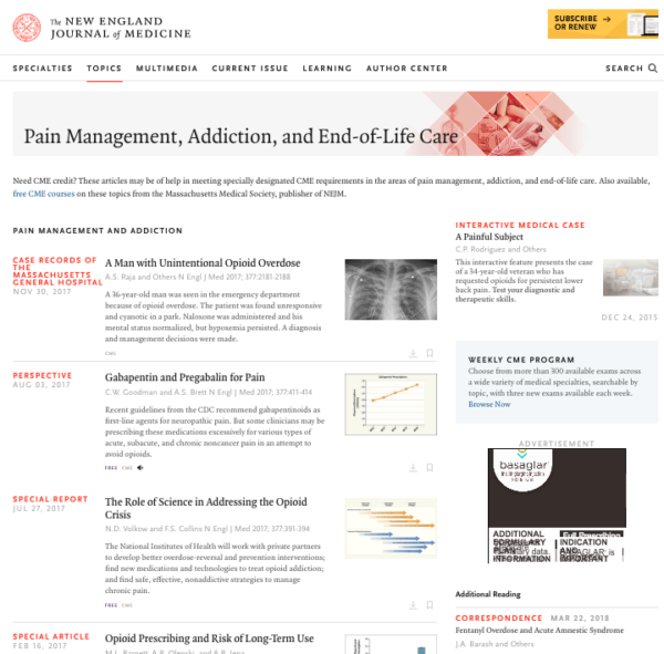 Pain Management CME from the MMS and NEJM Group NEJM Knowledge+