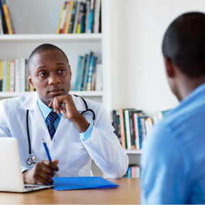IM Certification Exam: Residency as a Study Tool — Physician discussing colorectal screening with patient